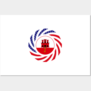 Gibraltarian American Multinational Patriot Flag Series Posters and Art